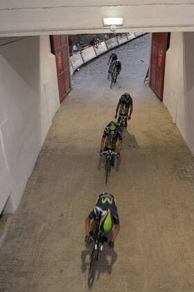 Team Movistar during Special Crono Stage.August 18,2012.  (201208182710)