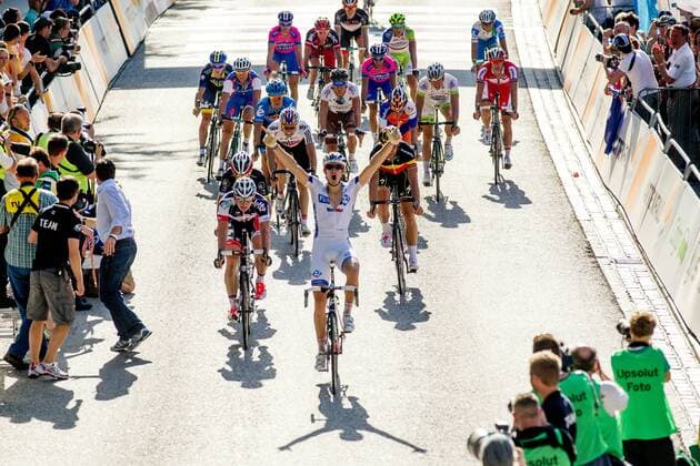 Cycling: Hamburg Vattenfall Cyclassics 2012, UCI World Tour, Winner Arnaud Demare (FRA)