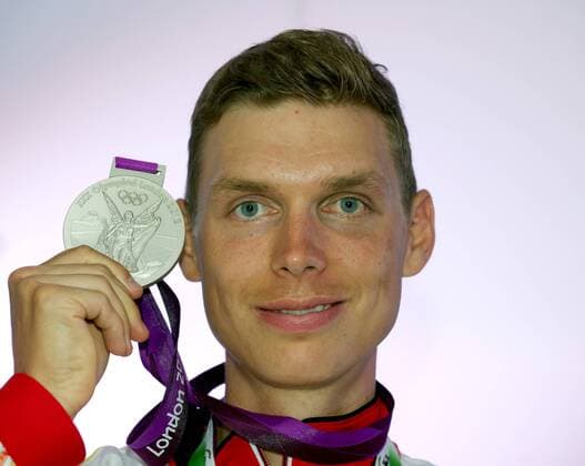 Olympische Spiele in London ChampionsClub auf der MS Deutschland Tony MARTIN Radsport mit Olympischer Silbermedaille