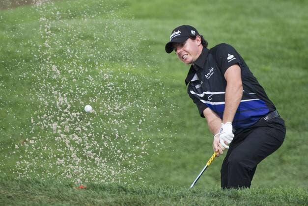 23 August 2012: Rory Mcilroy (NIR) hits out of the 16th bunker during The Barclays Championship for The FedEx Cup played at Bethpage Black in Farmingdale, NewYork. GOLF: AUG 23 PGA Golf Herren - The Barclays - First Round Icon20120823013 EDITORIAL USE ONLY