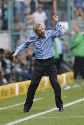 Fussball, 1. Bundesliga, Saison 2012 2013, Spieltag 1, Borussia Mönchengladbach vs TSG 1899 Hoffenheim, 25.08.2012, Borussia Park, Mönchengladbach, Lucien Favre, Borussia Mönchengladbach