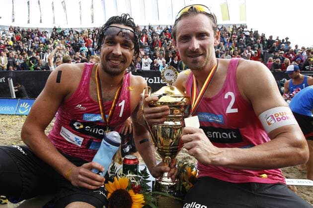 Beachvolleyball: Deutsche smart Beach-Volleyball Meisterschaften, Jonathan Erdmann und Kay Matysik - Deutscher Meister xHOCHxZWEIx xPhilippxSzyzax