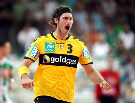 Göppingen Handball Frisch Auf Göppingen vs. Rhein-Neckar Löwen, Jubel Uwe Gensheimer (Löwen)