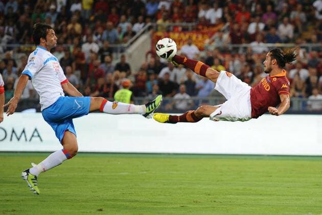 Tor von Pablo Daniel Osvaldo (Roma) , AS Rom - Catania Calcio AntoniettaxBaldassarre