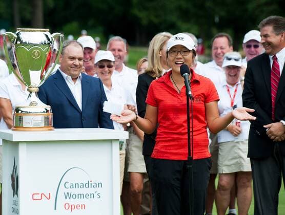 Aug. 26, 2012 - Coquitlam, British Columbia, Canada - LYDIA KO after winning the 2012 CN Canadian Women s Open at the Vancouver Golf Club on August 25, 2012 in Coquitlam, British Columbia, Canada. Golf 2012 - Fouth round of Canadian Women s Open  - ZUMAl10