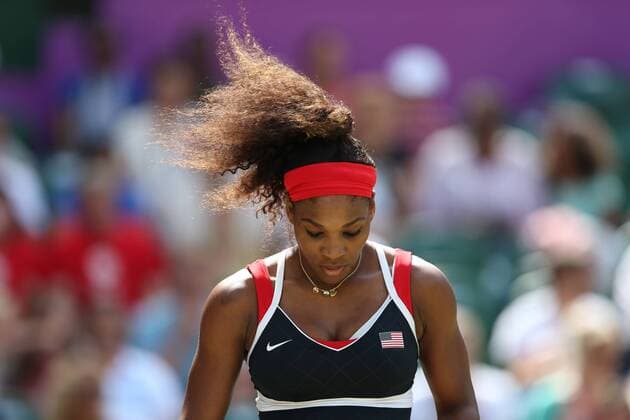 Serena Williams, USA, playing the gold medal match at the Games of the 30th Olympia 2012 in London; 04 08 2012;