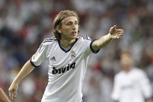 Real Madrid s Luka Modric during Spanish Supercup 2nd match on august 29 2012...Photo: Cebola Cid-Fuentes ALFAQUI  (20201955)