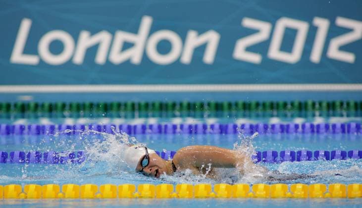 London Paralympics 2012 Schwimmen Julia Kabus ( GER 400 m Freistil S 8 )