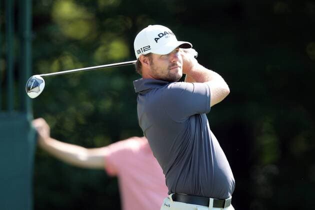 01 SEP 2012: Ryan Moore tees off on the first hole during the Second Round of the Deutsche Bank Championship at TPC Boston, Norton, Massachusetts on September 1, 2012. GOLF: SEP 01 PGA Golf Herren - Deutsche Bank Championship - Second Round Icon482120901001 EDITORIAL USE ONLY