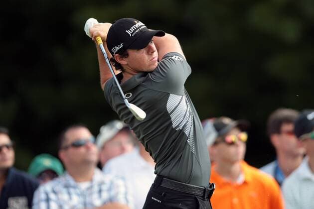 01 SEP 2012: Rory McIlroy hits his tee shot on three during the Second Round of the Deutsche Bank Championship at TPC Boston, Norton, Massachusetts on September 1, 2012. GOLF: SEP 01 PGA Golf Herren - Deutsche Bank Championship - Second Round Icon482120901023 EDITORIAL USE ONLY