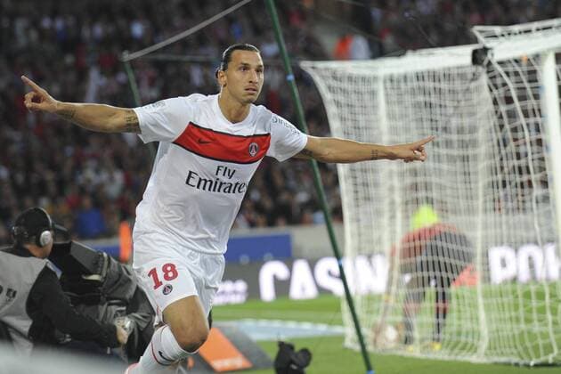 Torjubel Zlatan Ibrahimovic (psg) FOOTBALL : Lille vs PSG - Ligue 1 - 02 09 2012 JBAutissier Panoramic 