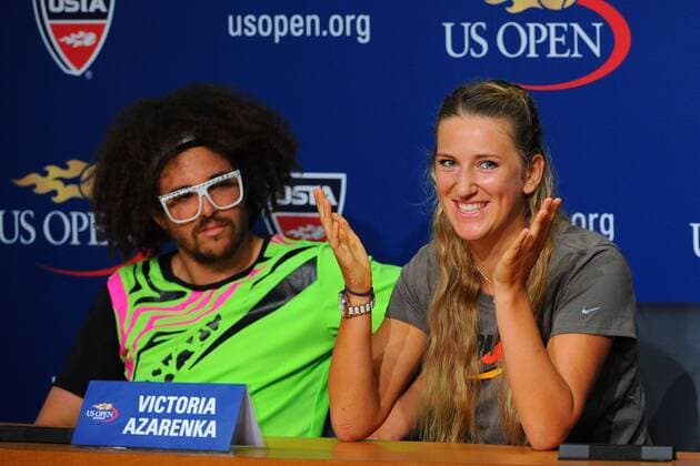 Victoria Azarenka (BLR) und Redfoo von LMFAO 