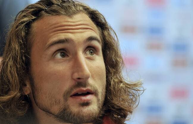 Meeting of the Czech national soccer team ahead of the World Cup qualification match in Denmark in Prague, Czech Republic on September 3, 2012. Petr Jiracek speaks with journalists. (CTKxPhoto MichalxKamaryt)  CTKPhoto226201209030457201