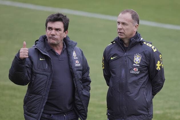 Trainer Mano Menezes, CBF diretor Andres Sanchez (e)- Training Brasilien. Sao Paulo SP, Brasil - 04 09 2012. x(8)xNelsonxAntoinex  (11606)