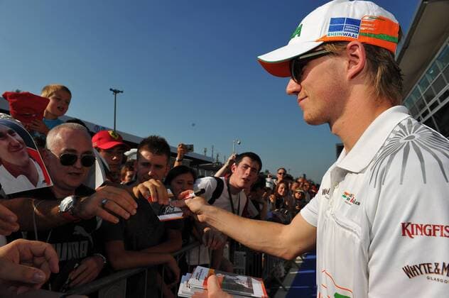 06.09.2012- Autograph session, Nico Hulkenberg (GER) Sahara Force India F1 Team VJM05 Italian Grand Prix, Monza Monza 6. September 