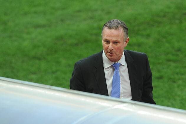 ITAR-TASS: MOSCOW, RUSSIA. SEPTEMBER 7, 2012. Northern Ireland coach Michael O Neill during a 2014 FIFA World Cup Group F qualifying football match between Russia and Northern Ireland at Lokomotiv Stadium. Russia won 2-0.  RE107C16