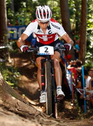 RADSPORT - UCI Weltmeisterschaften SAALFELDEN,AUSTRIA,08.SEP.12 - DIVERS, RADSPORT, MOUNTAINBIKE - UCI Weltmeisterschaften, Cross-country, Herren, Elite . Bild zeigt Nino Schurter (SUI). 