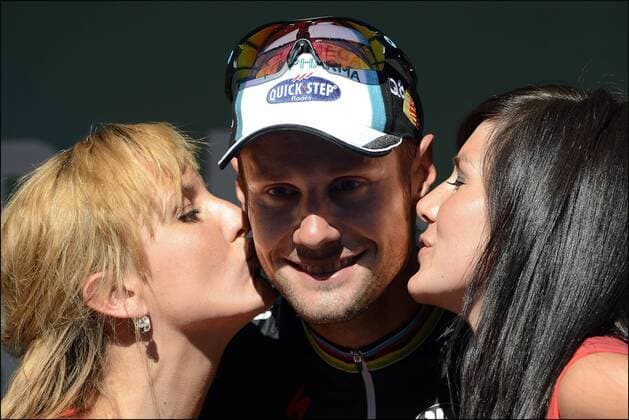 Podium : Tom Boonen (BEL) - Omega pharma Quickstep CYCLISME : Paris Bruxelles - 08 09 2012 PhotoNews Panoramic 