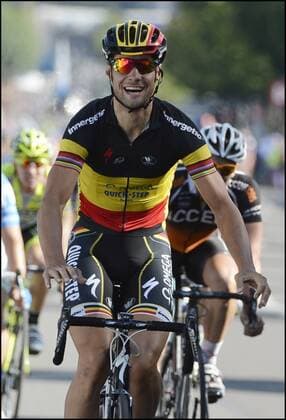Podium : Tom Boonen (BEL) - Omega pharma Quickstep CYCLISME : Paris Bruxelles - 08 09 2012 PhotoNews Panoramic 