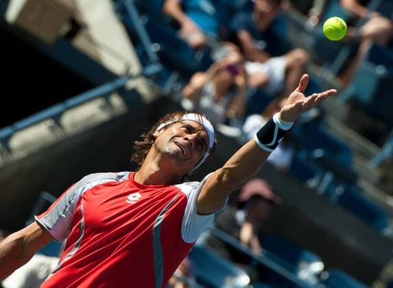 September 9, 2012: Spain s David Ferrer (ESP) in their semifinal Men s Singles match on Day 14 of the 2012 U.S. Open Tennis Championships at the USTA Billie Jean King National Tennis Center in Flushing, Queens, New York, USA. Icon20190584 EDITORIAL USE ONLY