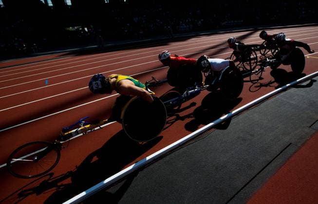 04.09.2012, Olympia Stadion, London, GBR, London 2012, Paralympische Sommerspiele, Leichtathletik, im Bild Richard Colman of Australia competes in the Men s 800m - T53