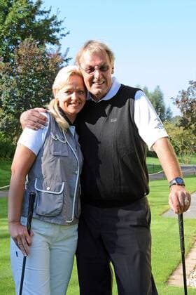 Jörg Wontorra und seine Ehefrau Heike beim Charity Golfturnier zugunsten der Aktion Kinderträume am 14.09.2012 im Golf Club St. Leon Rot in Baden-Württemberg Golf Charity Aktion Kinderträume St Leon Rot, 2012 