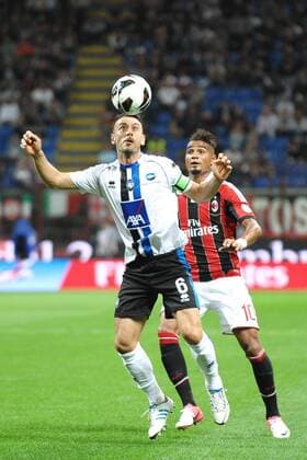 Gianpaolo Bellini Atalanta, Kevin Prince Boateng Milan Milano 15 9 2012 Stadio Giuseppe Meazza San Siro Football Serie A 2012 2013, AC Mailand - Atalanta Bergamo. andreaxstaccioli