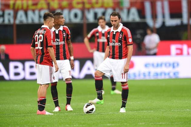 Stephan El Shaarawy, Kevin Prince Boateng, Giampaolo Pazzini Milan Milano 15 9 2012 Stadio Giuseppe Meazza San Siro Football Calcio Serie A 2012 2013 AC Milan vs Atalanta Bergamo andreaxstaccioli