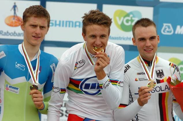 2012, World Championships Junior Man cronometro, Norvegia 2012, Slovenia 2012, Germania 2012, Svendsen Oskar, Mohoric Matej, Schachmann Maximilian, Valkenburg 