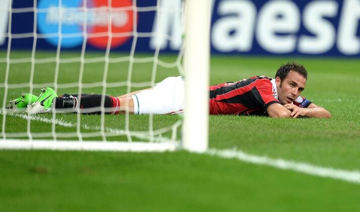 FUSSBALL CHAMPIONS LEAGUE SAISON 2012 2013 GRUPPENPHASE AC Mailand - Anderlecht 18.09.2012 Pazzini Giampaolo (AC Mailand) 