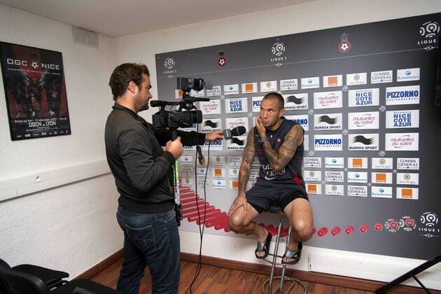 Didier Digard (capitaine) FOOTBALL : Point presse de Didier Digard OGC Nice - 24 09 2012 xPatriceMasantex 