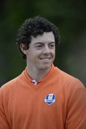 Rory McIlroy of Northern Ireland (Nordirland) poses for a photo before the start of the 39th Ryder Cup at Medinah Country Club on Tuesday, September 25, 2012 in Medinah, Illinois. Ryder Cup tournament play begins Friday.  BKX2012092515