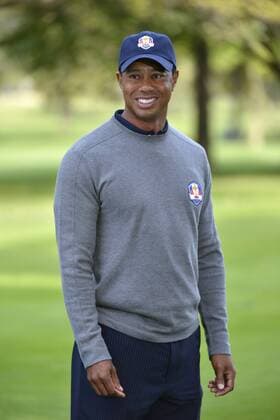 United States Ryder Cup team member Tiger Woods. Ryder Cup tournament play begins Friday.  BKX2012092551
