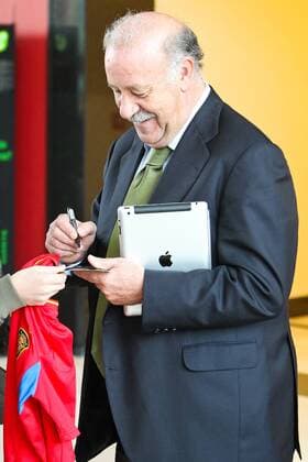 Vicente del Bosque, Nationaltrainer Spanien UEFA Trainerkonferenz im HILTON Hotel in Warschau  LKFT4226