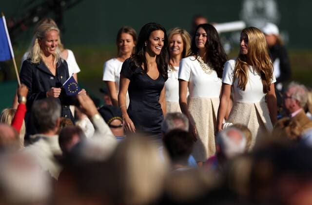 Diane, wife of Luke Donald Sept. 27, 2012 - Medinah, IL, USA - The wives and partners of the Ryder Cup golfers parade to the stage during the Opening Ceremonies at the Medinah Country Club in Medinah, Illinois, on Thursday, September 27, 2012. Ryder Cup - ZUMAm67