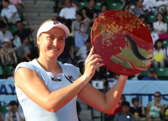 Sept. 29, 2012 - Tokyo, Japan - Winner NADIA PETROVA of Russia poses with the cup after winning the Toray Pan Pacific Open tennis tournament at Ariake Colosseum on September 29, 2012 in Tokyo, Japan. Toray Pan Pacific Open Tennis Tournament - ZUMAjn1