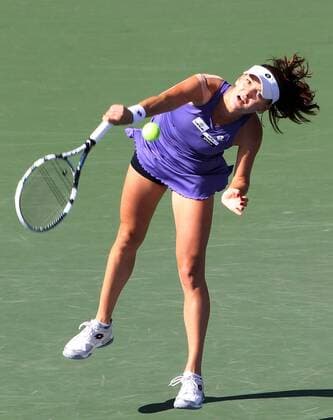 Sept. 29, 2012 - Tokyo, Japan - AGNIESZKA RADWANSKA of Poland serves during the final match of the Toray Pan Pacific Open tennis tournament at Ariake Colosseum on September 29, 2012 in Tokyo, Japan. Toray Pan Pacific Open Tennis Tournament - ZUMAjn1