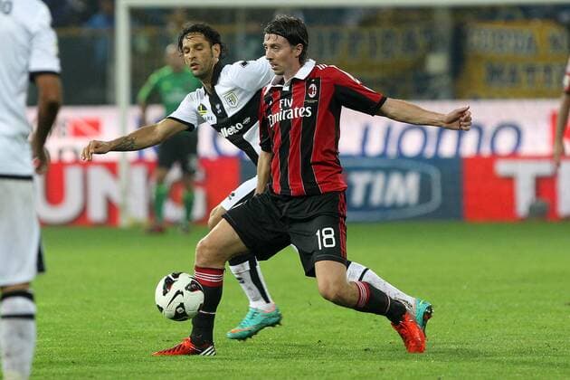 Carvalho De Olivera Amauri Parma Riccardo Montolivo Milan - Parma 29 09 2012 Stadio Tardini, Football Calcio Serie A 2012 13, FC Parma v AC Milan PaoloxNucci