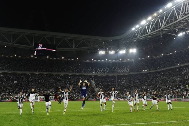 Db Torino 29 09 2012 - Serie A : Juventus Turin - AS Rom: Schlussjubel Juventus 