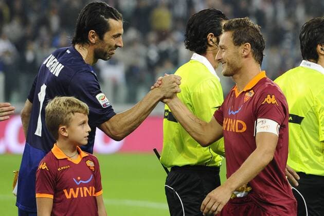 Mg Torino 29 09 2012 - Serie A : Juventus Turin - AS Rom: Francesco Totti-Gianluigi Buffon 