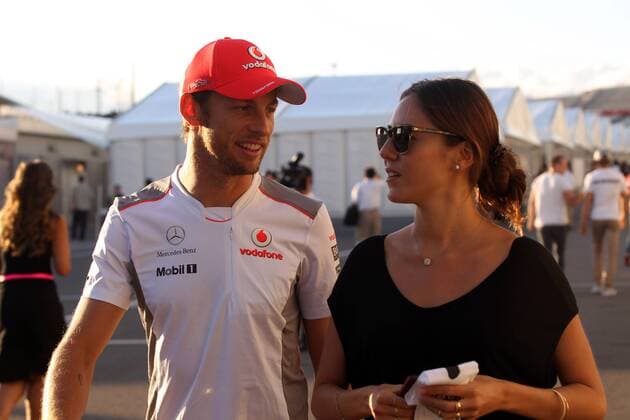 04.10.2012- Jenson Button (GBR) McLaren Mercedes MP4-27 and his girlfriend Jessica Michibata (GBR) Japanese Grand Prix, Suzuka 4 - 7 October 2012 