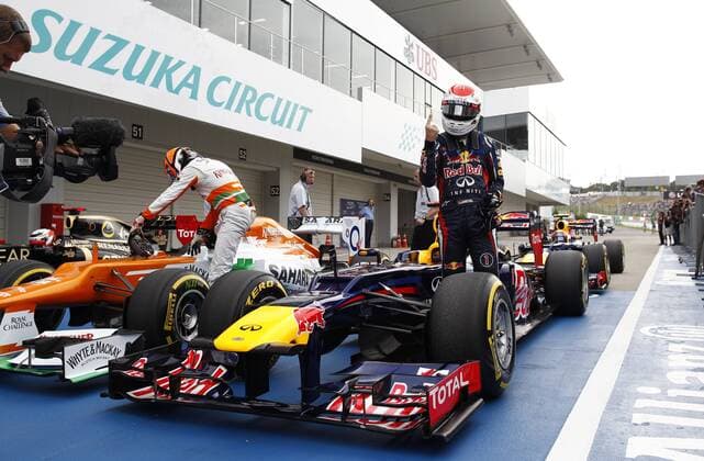 Motorsports: FIA Formula One World Championship 2012, Grand Prix of Japan, 1 Sebastian Vettel (GER, Red Bull Racing), xHOCHxZWEIx