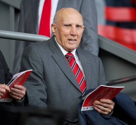 20121007 Football - soccer: Barclays Premier League, Liverpool FC - Stoke City FC, Liverpool s former coach Ronnie Moran in the director s box during the Premiership match against Stoke City at Anfield. (Hinweis: Verwendung nur in Deutschland, Österreich oder Schweiz - only Germany, Austria and Switzerland) xHOCHxZWEIx xPropagandax 