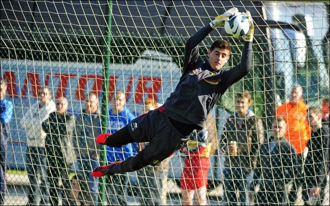 Thibaut Courtois FOOTBALL : Equipe Nationale de Belgique - Entrainement - Bruxelles - 09 10 2012 Photonews Panoramic 