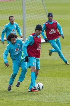 WROCLAW 10 10 2012 Training Brasilien - Marcelo, Kaka -  BOR_20121010_3378