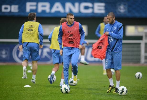 Karim BENZEMA (fra) - Jeremy MENEZ (fra) FOOTBALL : Equipe de France - 10 10 2012 AnthonyBIBARD FEP Panoramic