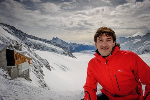 Fabian Cancellara (SUI) CYCLISME : Fabien Cancellara - Jungfraujoch - 11 10 2012 Panoramic Panoramic 