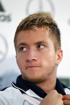 Marco Reus, Torwart der deutschen Nationalmannschaft, Porträt, Portrait, Anspannung, Konzentration, hoch PK der Deutschen Nationalmannschaft, Nati, DFB, Pressekonferenz, PK, Fußball, Fussball, soccer, Herren, Deutschland, Germany Berlin, 14.10.2012 Hertha BSC-Amateurstadion