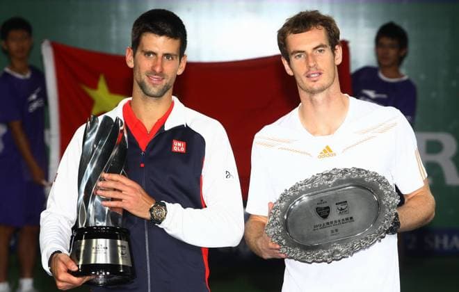 Oct. 14, 2012 - Oct 14, 2012; Shanghai, CHINA; Novak Djokovic of Serbia wins the final against Andy Murray - Shanghai Rolex Masters at the Qi Zhong Tennis Center. Sports News - Oct. 14, 2012  - ZUMAs11