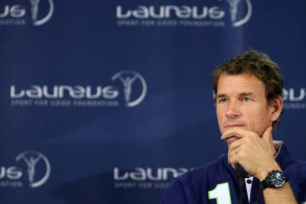 JENS LEHMANN (Deutschland) bei der PK von Laureus Deutschland - Italien, die ultimative Revanche, ran Jahrhundertspiel Deutschland - Italien, Fussballbenefizspiel: Laureus, Ein Herz fuer Kinder, Frankfurt 14.10.2012